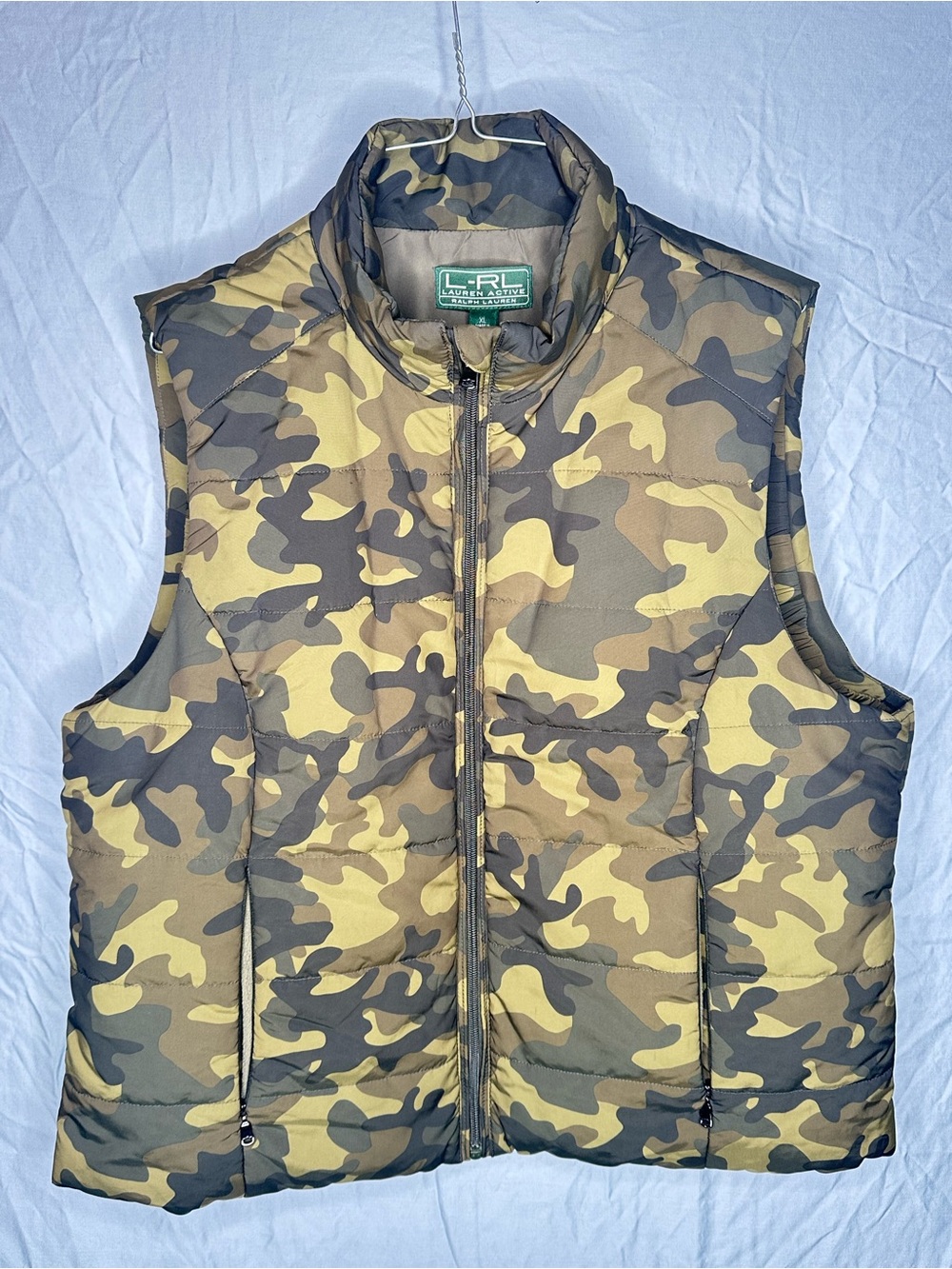 Lauren Ralph Lauren Active L-RL Camo Puffer Vest Women’s XL Full Zip Insulated